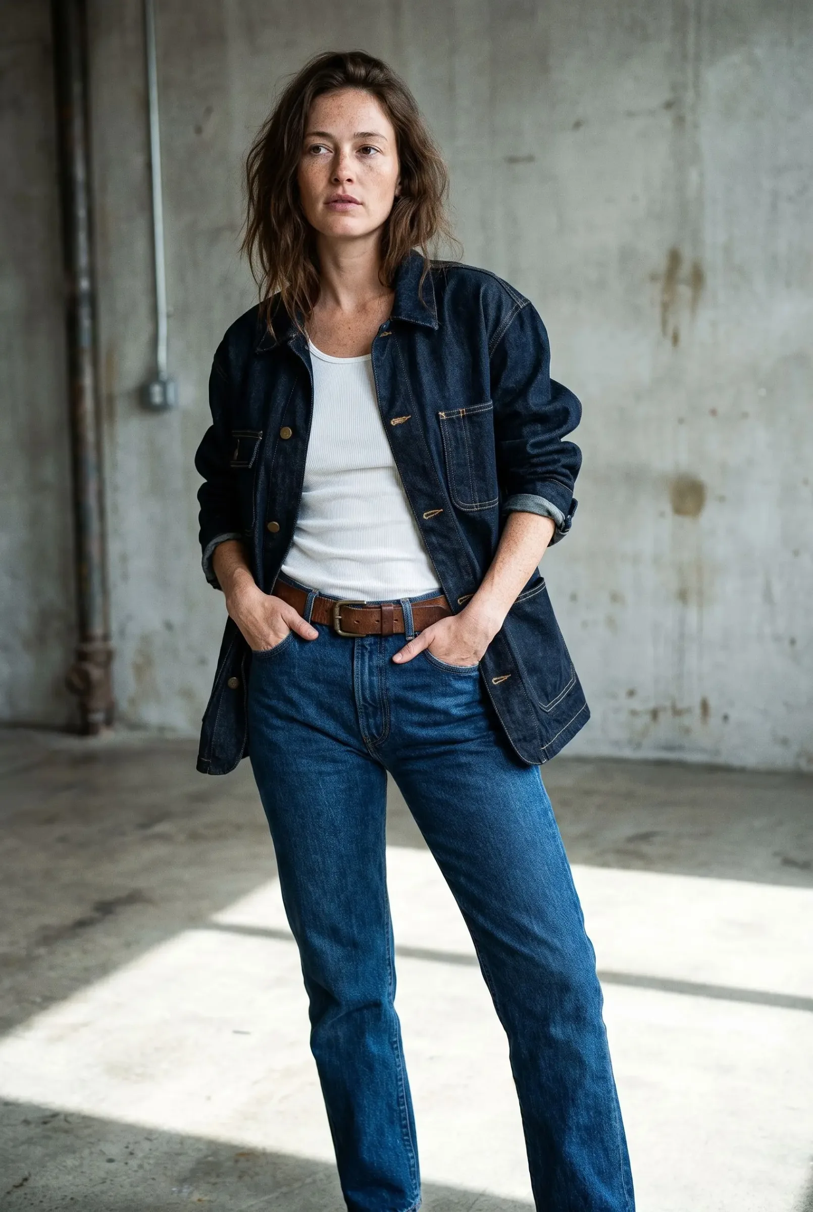 Woman wearing denim